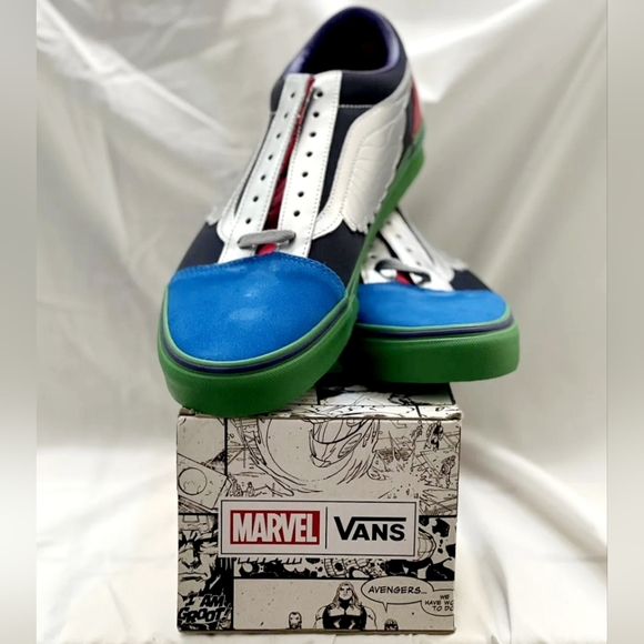 (Sold)VANS Old Skool x Marvel Avengers Multi 2018 Limited Men Size 11 New In Box - Picture 4 of 8